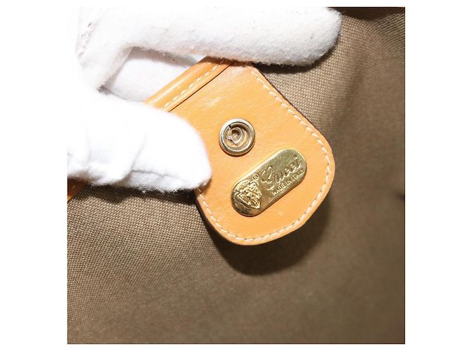 Gucci Borsa tote Micro GG Supreme in PVC beige e oro 002 098 0057 Auth ep13772 D'oro - view 15