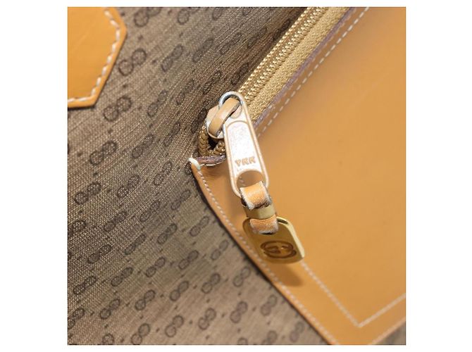 Gucci Borsa tote Micro GG Supreme in PVC beige e oro 002 098 0057 Auth ep13772 D'oro - view 19