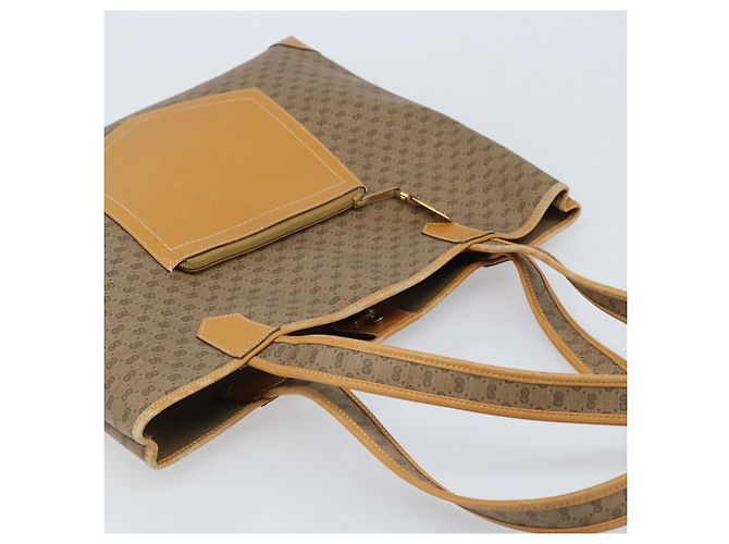 Gucci Borsa tote Micro GG Supreme in PVC beige e oro 002 098 0057 Auth ep13772 D'oro - view 6