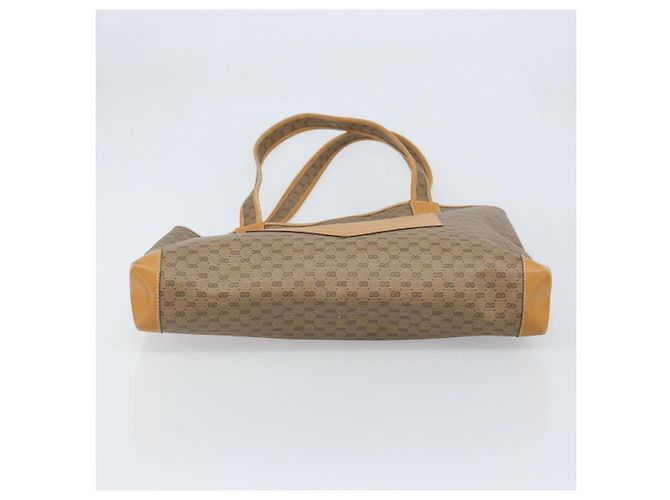 Gucci Borsa tote Micro GG Supreme in PVC beige e oro 002 098 0057 Auth ep13772 D'oro - view 9