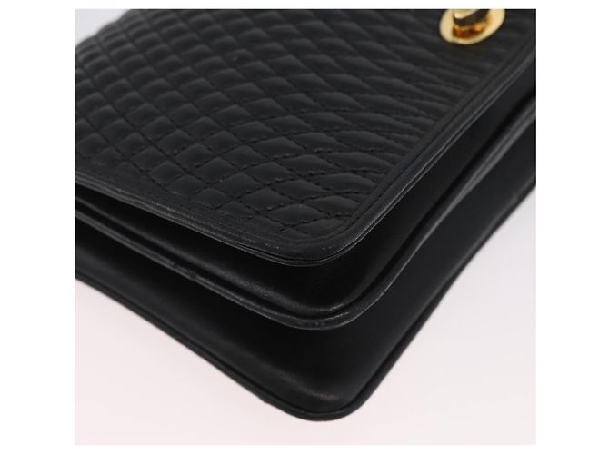 BALLY Borsa a Spalla a Catena Pelle Nera Oro Auth BSZ200 Nero D'oro - vista 10