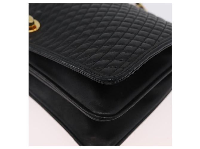 BALLY Borsa a Spalla a Catena Pelle Nera Oro Auth BSZ200 Nero D'oro - vista 11