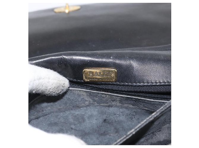 BALLY Borsa a Spalla a Catena Pelle Nera Oro Auth BSZ200 Nero D'oro - vista 16