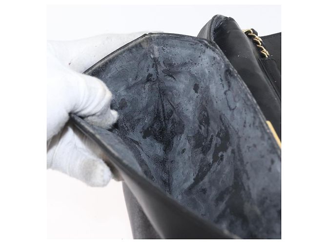 BALLY Borsa a Spalla a Catena Pelle Nera Oro Auth BSZ200 Nero D'oro - vista 19