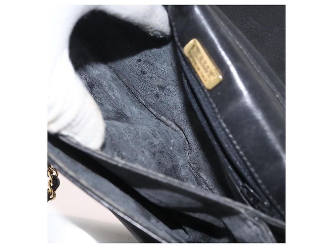 BALLY Borsa a Spalla a Catena Pelle Nera Oro Auth BSZ200 Nero D'oro - vista 20