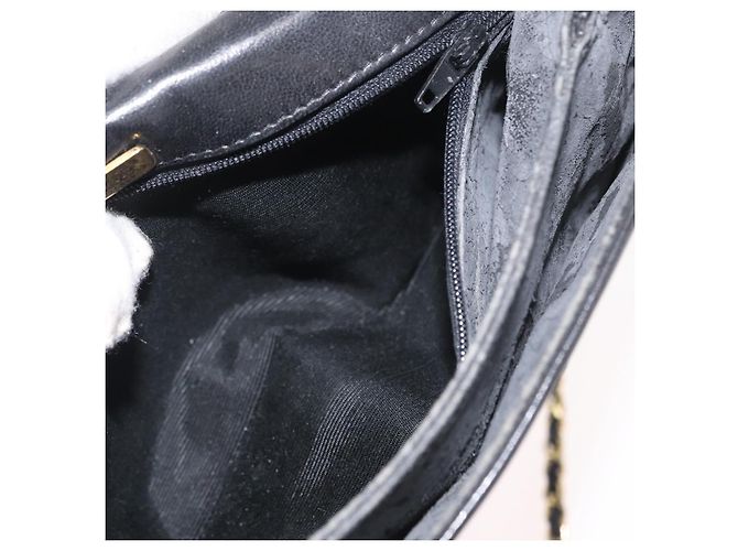 BALLY Borsa a Spalla a Catena Pelle Nera Oro Auth BSZ200 Nero D'oro - vista 22