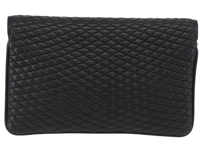 BALLY Borsa a Spalla a Catena Pelle Nera Oro Auth BSZ200 Nero D'oro - vista 3