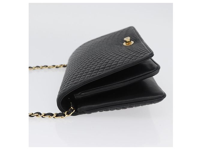BALLY Borsa a Spalla a Catena Pelle Nera Oro Auth BSZ200 Nero D'oro - vista 5