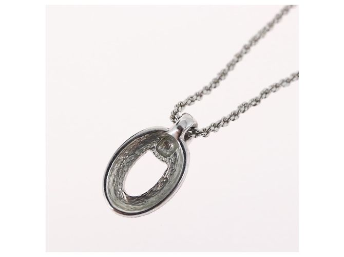 Collana Christian Dior metallo Argento Auth BA11479 - vista 10
