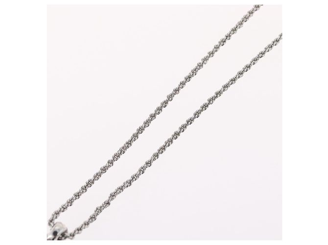 Collana Christian Dior metallo Argento Auth BA11479 - vista 11