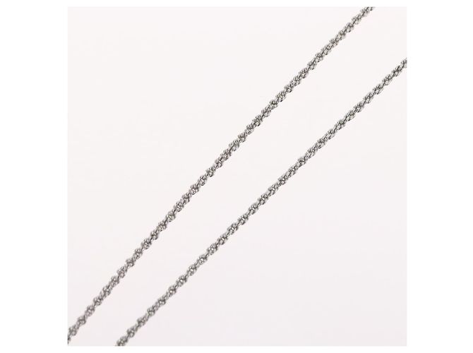 Collana Christian Dior metallo Argento Auth BA11479 - vista 12