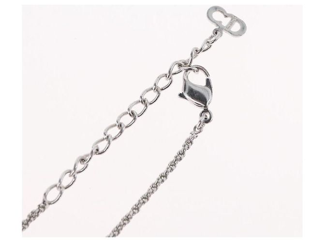 Collana Christian Dior metallo Argento Auth BA11479 - vista 15