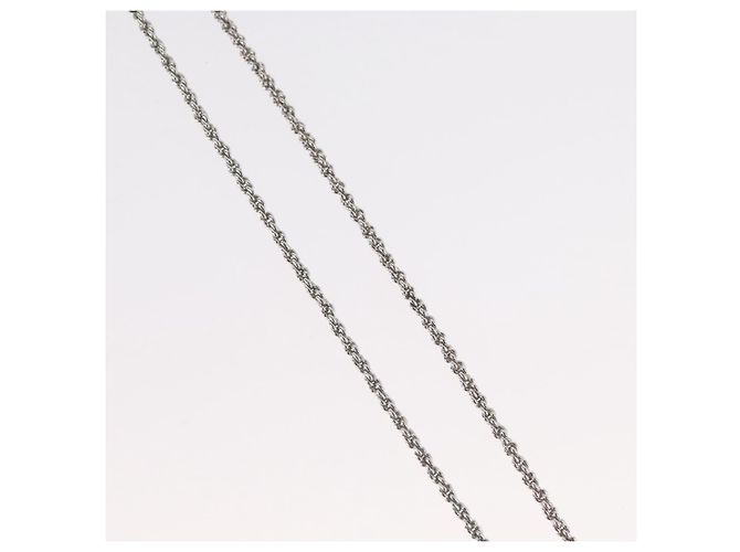 Collana Christian Dior metallo Argento Auth BA11479 - vista 5