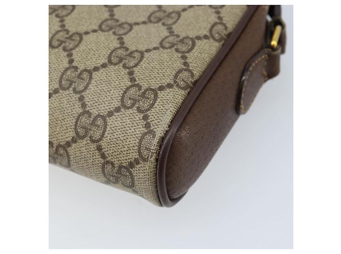 Bolsa Sherry Line GG Supreme Web da GUCCI em PVC bege e dourado 116 02 089 Auth BSZ082 - vista 10