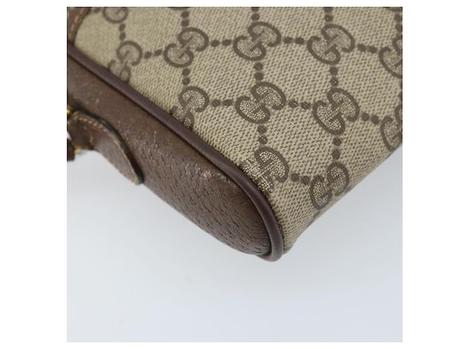 Bolsa Sherry Line GG Supreme Web da GUCCI em PVC bege e dourado 116 02 089 Auth BSZ082 - vista 11