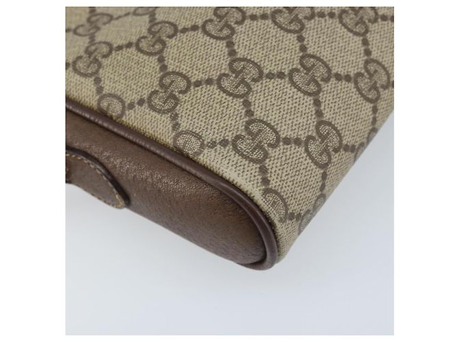 Bolsa Sherry Line GG Supreme Web da GUCCI em PVC bege e dourado 116 02 089 Auth BSZ082 - vista 13