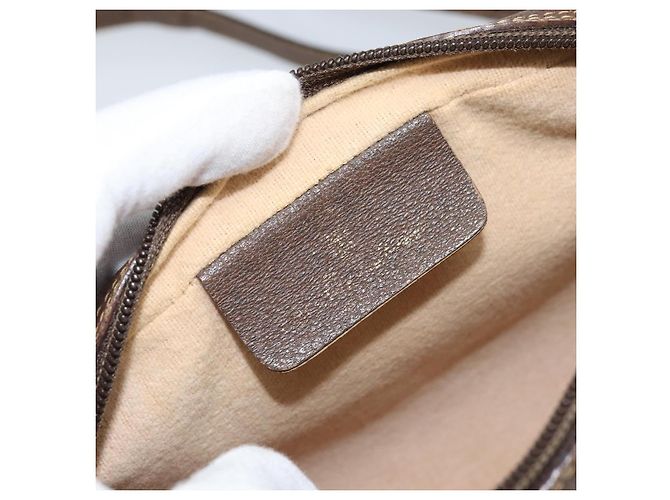 Bolsa Sherry Line GG Supreme Web da GUCCI em PVC bege e dourado 116 02 089 Auth BSZ082 - vista 16