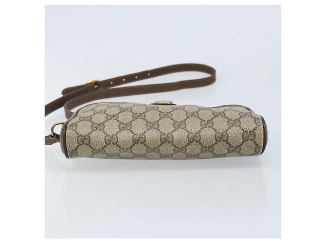 Bolsa Sherry Line GG Supreme Web da GUCCI em PVC bege e dourado 116 02 089 Auth BSZ082 - vista 9