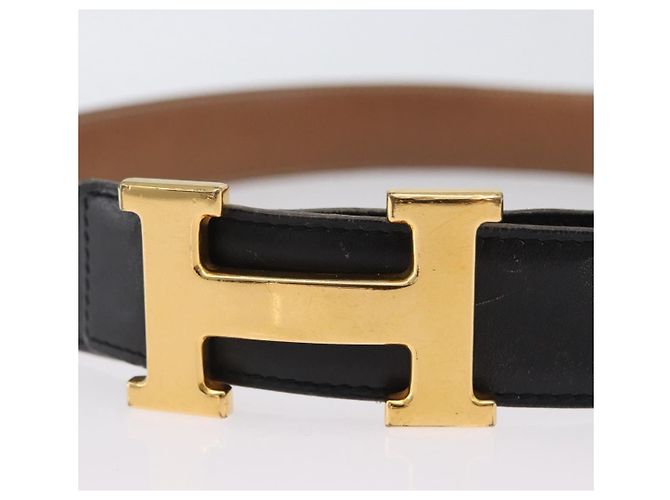 Hermès HERMES Constance Wende-Gürtel Leder 30,7"" Schwarz Auth BSZ096 - Ansicht 5