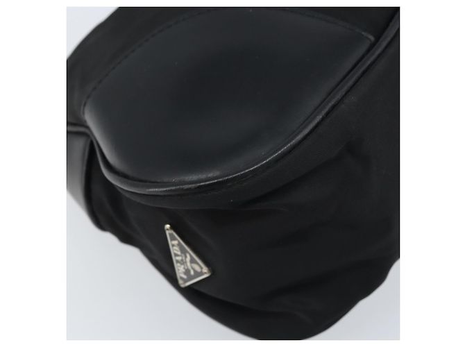 Borsa a Spalla PRADA Nylon Nero Argento Auth ARZ672A - vista 11