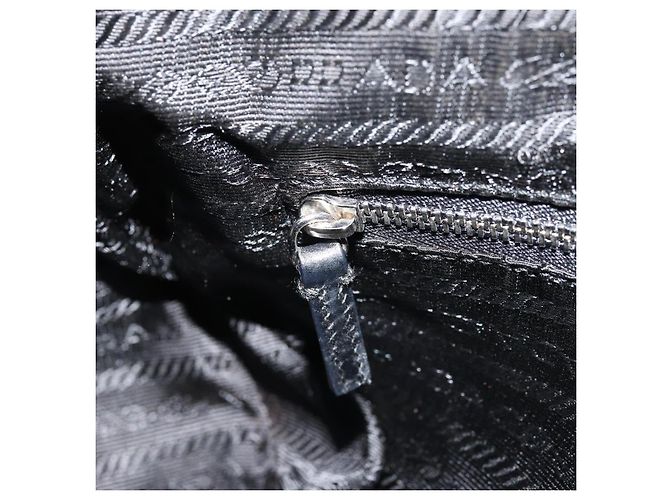 Borsa a Spalla PRADA Nylon Nero Argento Auth ARZ672A - vista 20