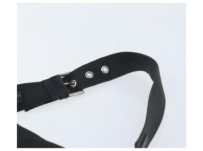 Borsa a Spalla PRADA Nylon Nero Argento Auth ARZ672A - vista 8