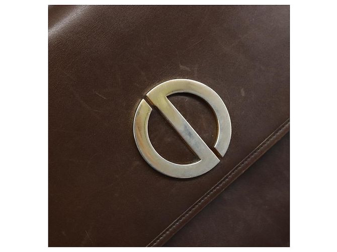 Borsa a Spalla Christian Dior in Pelle Marrone Oro Auth ep13755 D'oro - vista 14