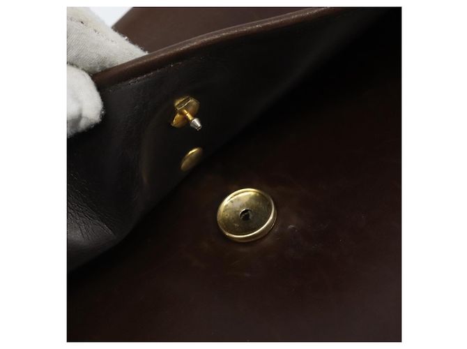 Borsa a Spalla Christian Dior in Pelle Marrone Oro Auth ep13755 D'oro - vista 15