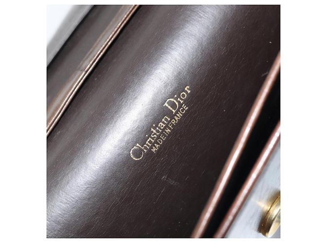 Borsa a Spalla Christian Dior in Pelle Marrone Oro Auth ep13755 D'oro - vista 18