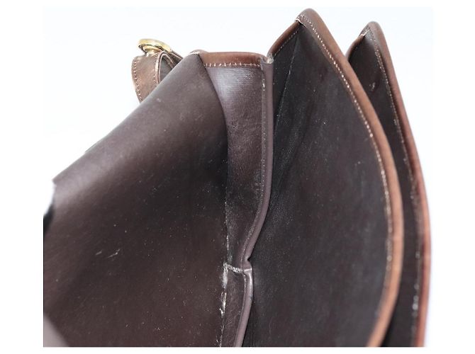 Borsa a Spalla Christian Dior in Pelle Marrone Oro Auth ep13755 D'oro - vista 20