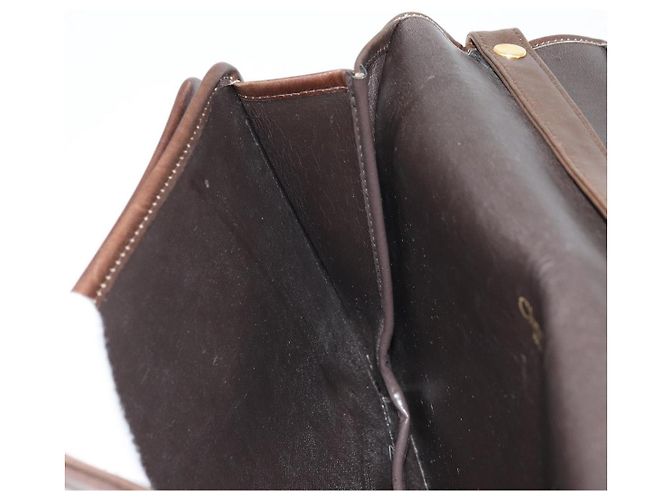 Borsa a Spalla Christian Dior in Pelle Marrone Oro Auth ep13755 D'oro - vista 21