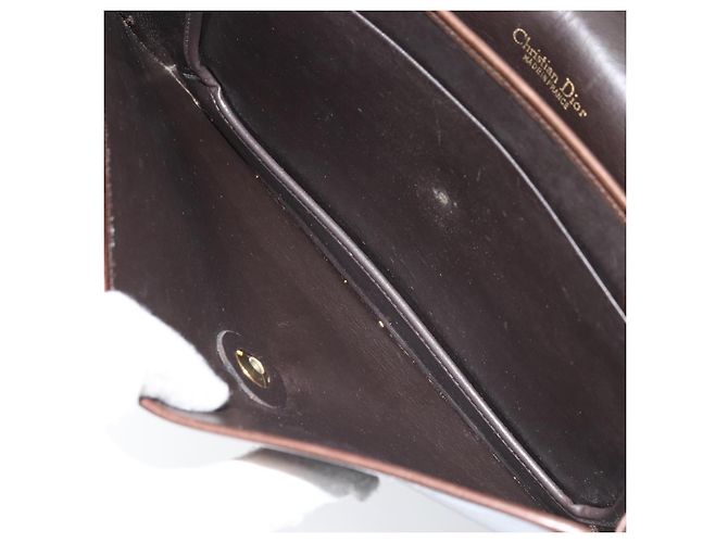 Borsa a Spalla Christian Dior in Pelle Marrone Oro Auth ep13755 D'oro - vista 22