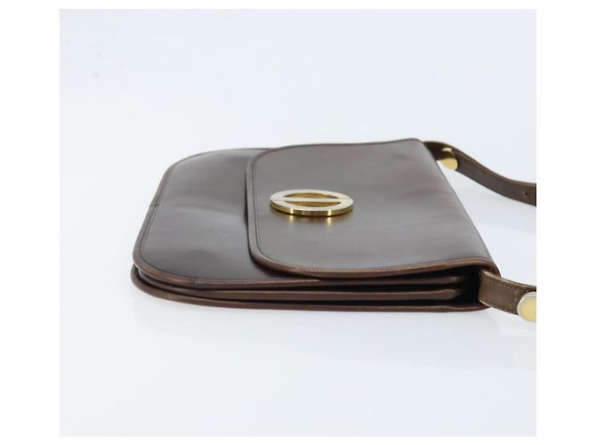Borsa a Spalla Christian Dior in Pelle Marrone Oro Auth ep13755 D'oro - vista 4