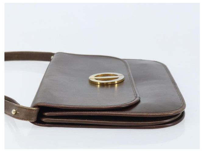 Borsa a Spalla Christian Dior in Pelle Marrone Oro Auth ep13755 D'oro - vista 5
