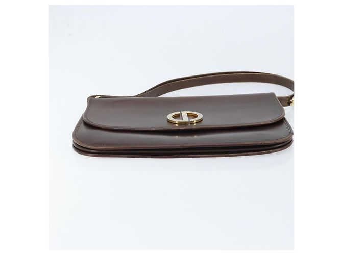 Borsa a Spalla Christian Dior in Pelle Marrone Oro Auth ep13755 D'oro - vista 9