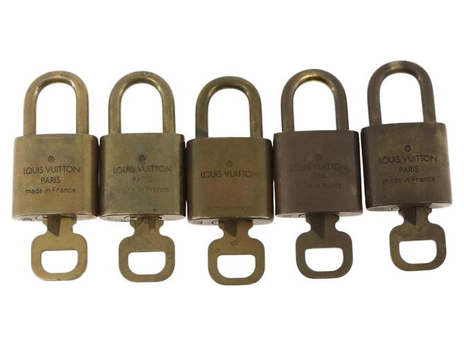 LOUIS VUITTON Set di 5 Lucchetti in metallo Oro LV Auth 167100 D'oro - vista 3
