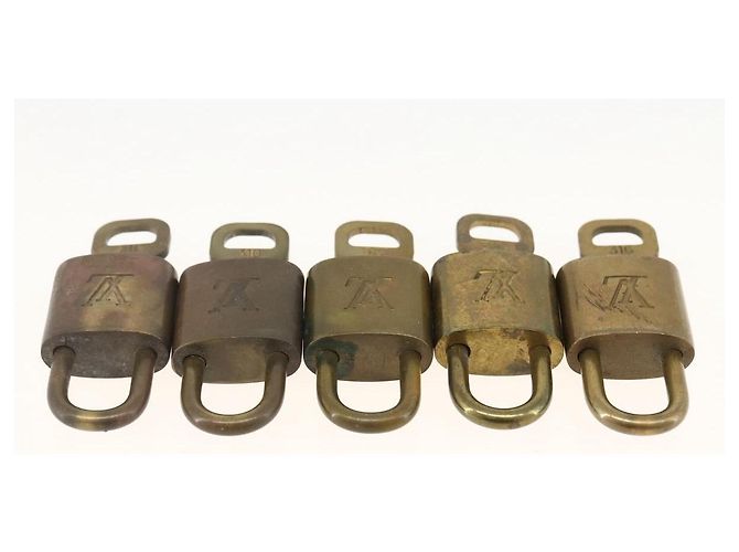LOUIS VUITTON Set di 5 Lucchetti in metallo Oro LV Auth 167100 D'oro - vista 4