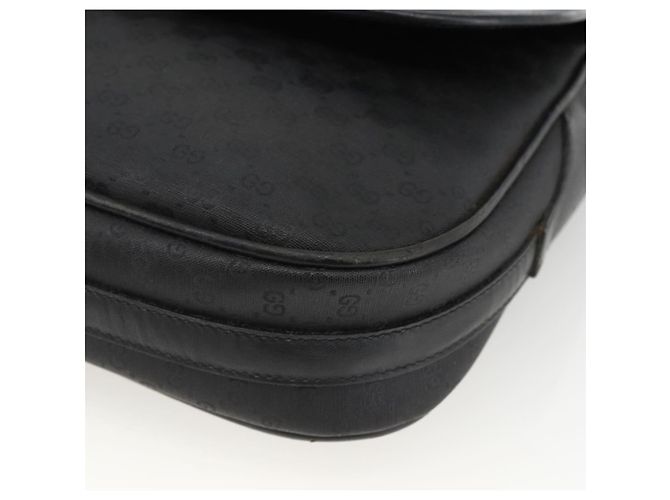 Gucci Borsa a spalla Micro GG Supreme in PVC Nero Oro Auth BSZ310 D'oro - vista 10