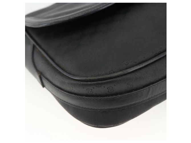 Gucci Borsa a spalla Micro GG Supreme in PVC Nero Oro Auth BSZ310 D'oro - vista 11