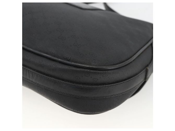 Gucci Borsa a spalla Micro GG Supreme in PVC Nero Oro Auth BSZ310 D'oro - vista 12