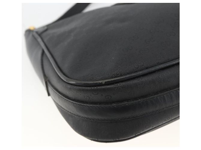 Gucci Borsa a spalla Micro GG Supreme in PVC Nero Oro Auth BSZ310 D'oro - vista 13