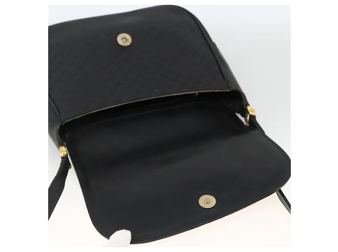 Gucci Borsa a spalla Micro GG Supreme in PVC Nero Oro Auth BSZ310 D'oro - vista 14