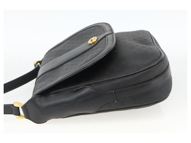 Gucci Borsa a spalla Micro GG Supreme in PVC Nero Oro Auth BSZ310 D'oro - vista 4
