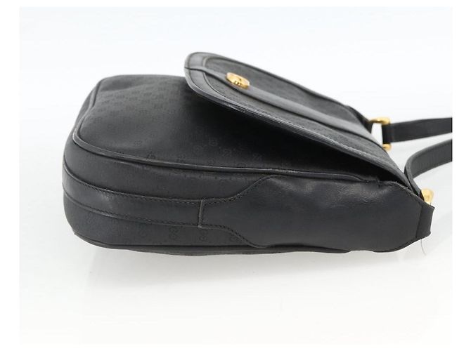 Gucci Borsa a spalla Micro GG Supreme in PVC Nero Oro Auth BSZ310 D'oro - vista 5