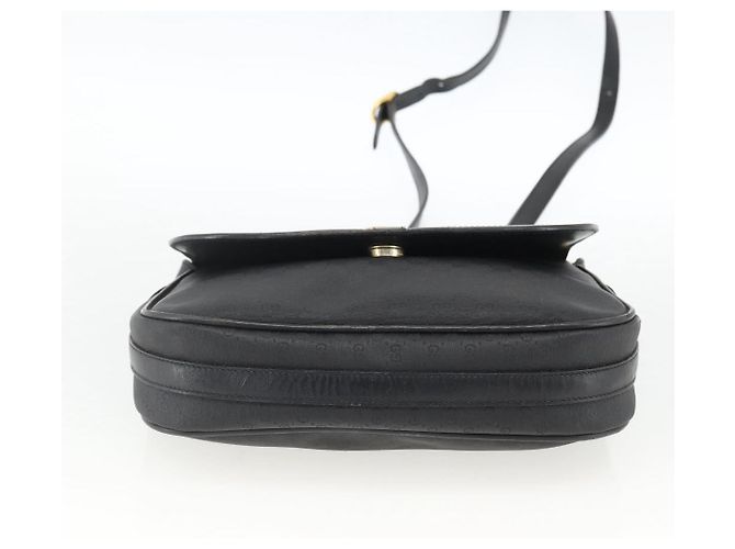 Gucci Borsa a spalla Micro GG Supreme in PVC Nero Oro Auth BSZ310 D'oro - vista 9