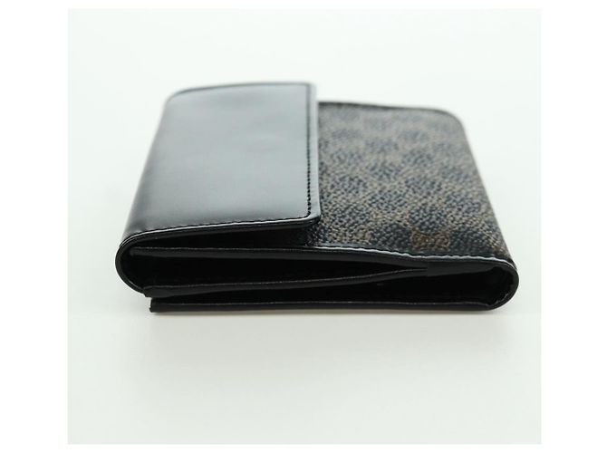Céline CELINE Macadam Canvas Trifold Wallet PVC Leather Black Gold Auth am11034V Golden - view 4