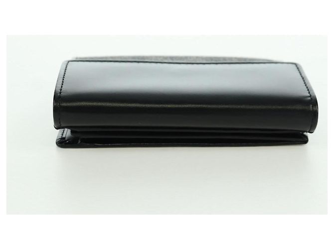Céline CELINE Macadam Canvas Trifold Wallet PVC Leather Black Gold Auth am11034V Golden - view 6