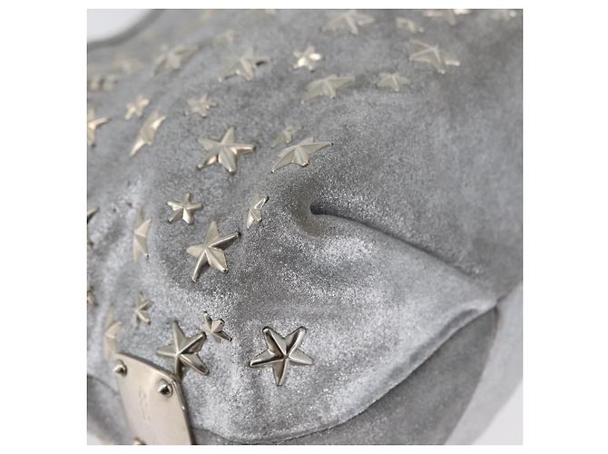 Jimmy Choo Tote Bag aus Wildleder Silber authentisch bs33845 - Ansicht 10