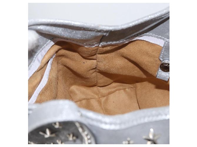 Jimmy Choo Tote Bag aus Wildleder Silber authentisch bs33845 - Ansicht 17