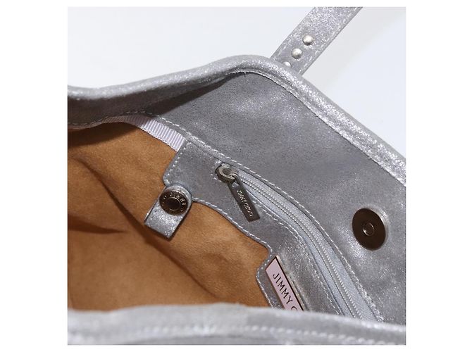 Jimmy Choo Tote Bag aus Wildleder Silber authentisch bs33845 - Ansicht 18
